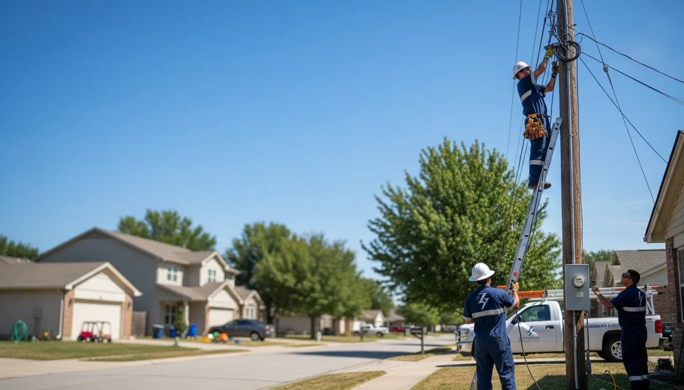Residential electrician providing installation services in Lake Creek, TX